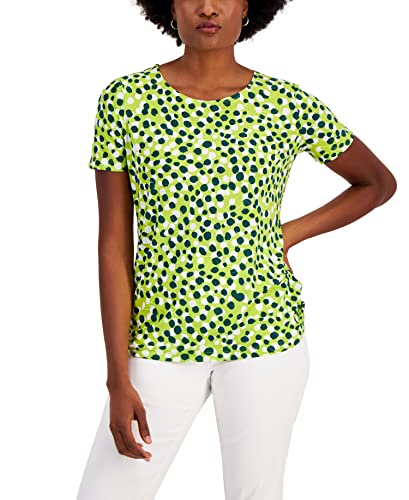 JM Collection Petite Spotted Jacquard Top