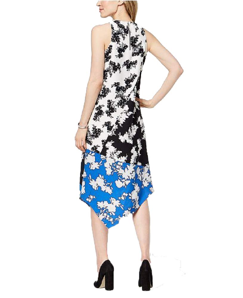 Alfani Petite Colorblocked Print Asymmetrical Dress