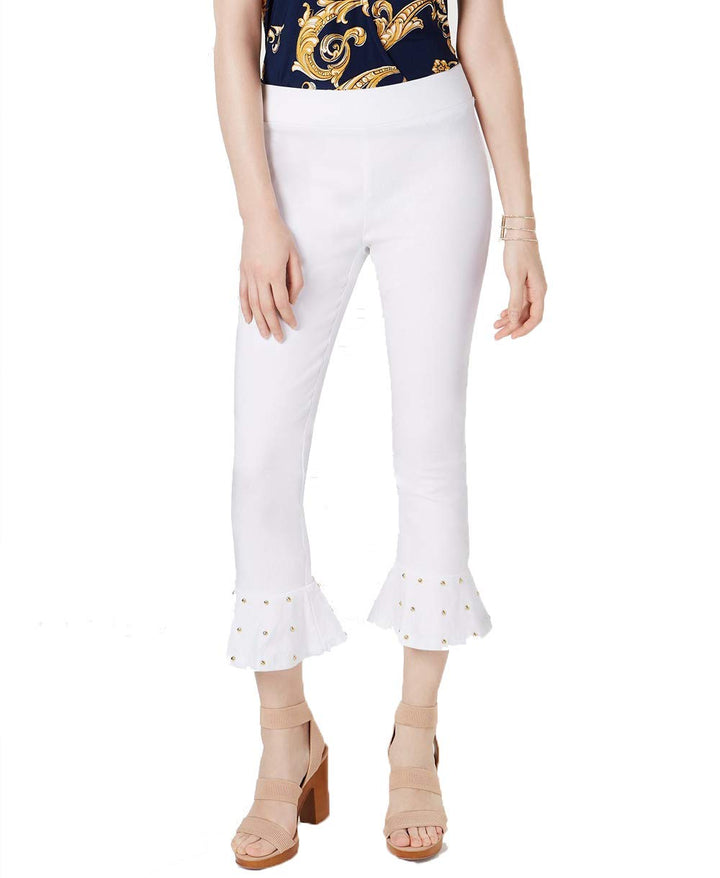 Studded Ruffle Hem Pants