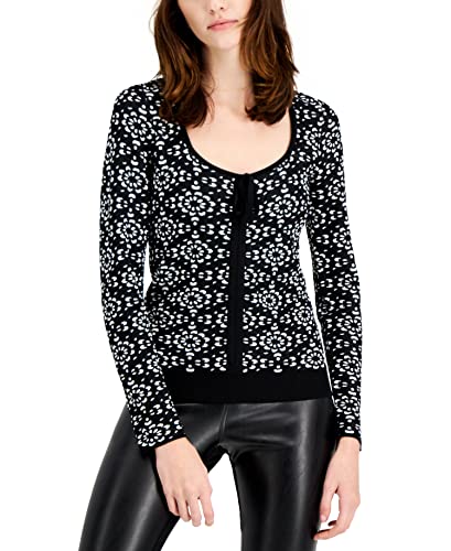 INC International Concepts Printed Tie Detail Sweater