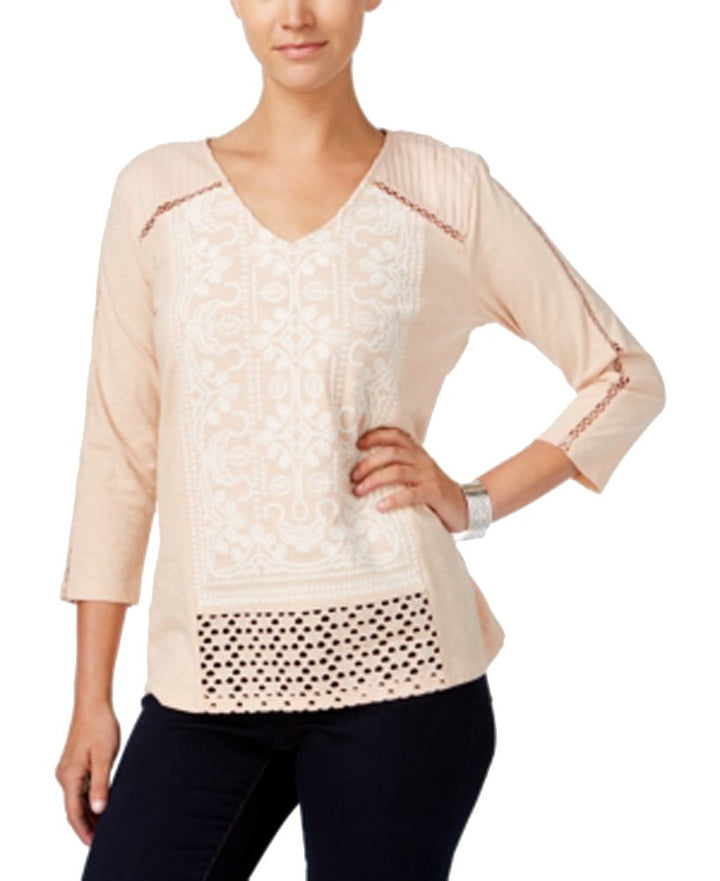 Style & Co Embroidered Swing Top