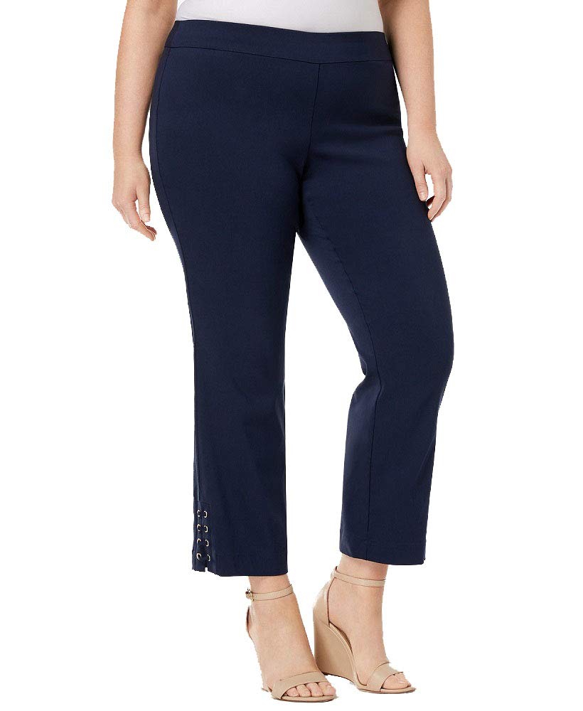 JM Collection Plus Size Lace Up Ankle Pants