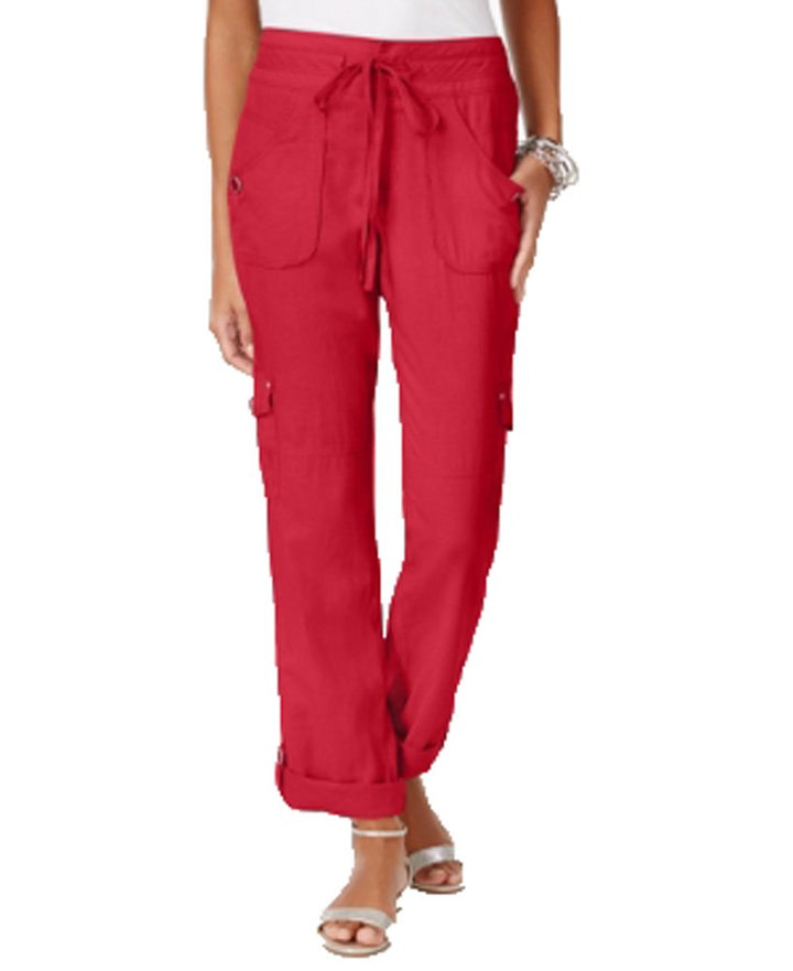 INC International Concepts Curvy Roll Tab Cargo Pants