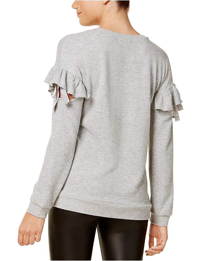 Juniors' Ruffled Cozy Sweater