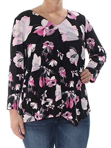 Alfani Draped Overlay Top