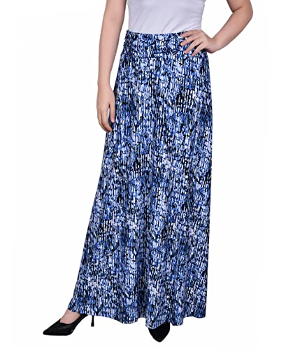 Petite Ring Faux Belt A Line Maxi Skirt