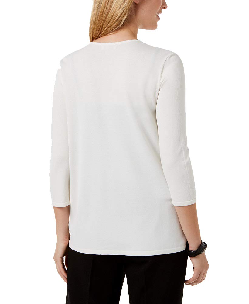 Charter Club Sheer Front Sweater