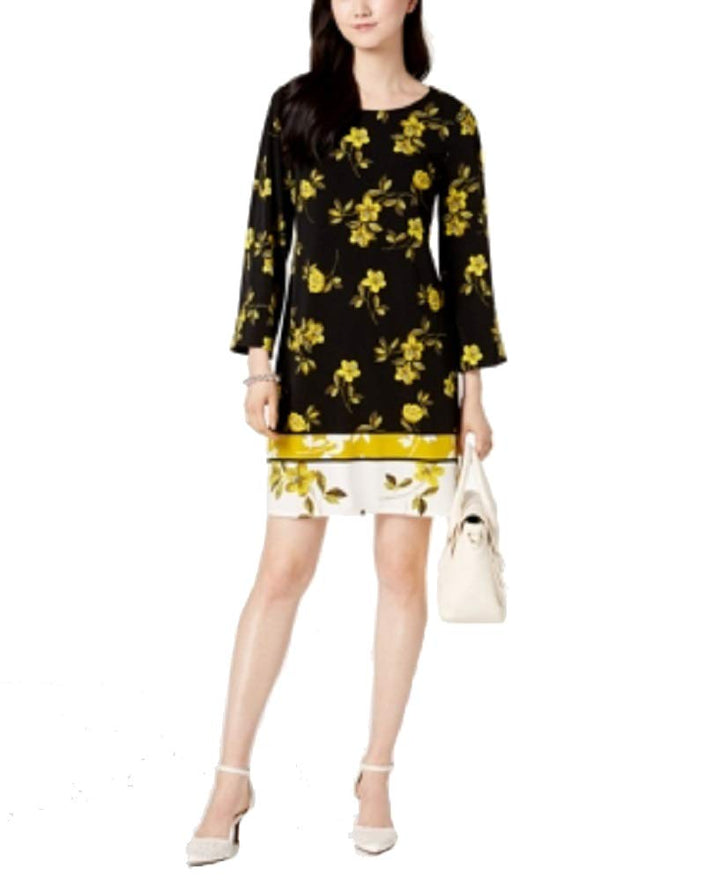 Alfani Petite Mixed Print Shift Dress