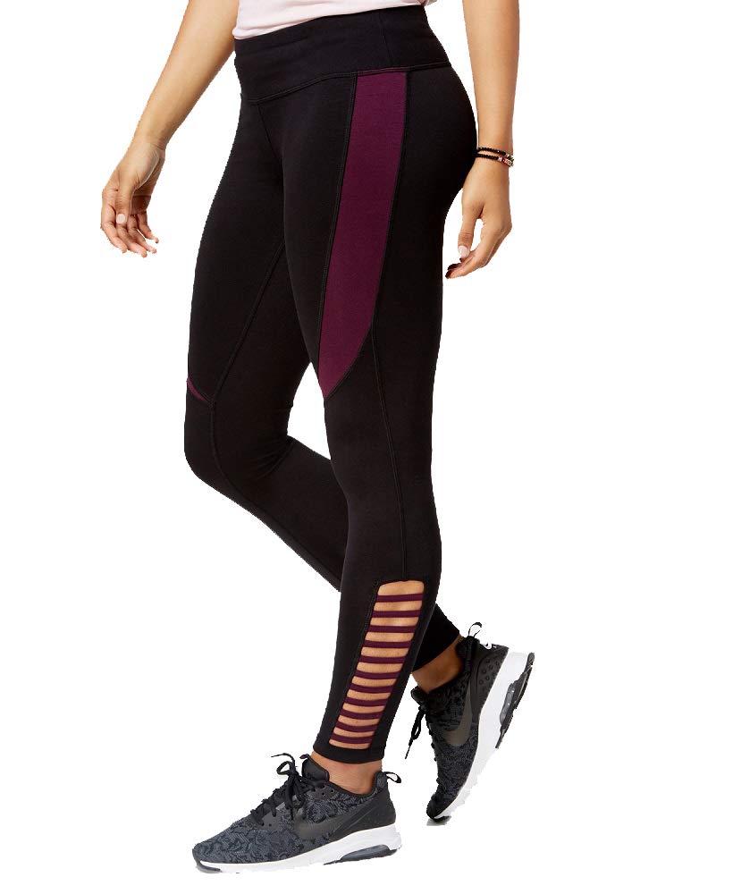 Material Girl Active Juniors Stripe Caged Yoga Leggings
