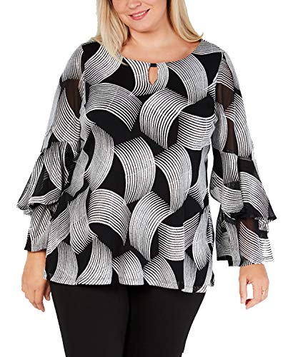 Alfani Plus Size Ruffled Sleeve Top