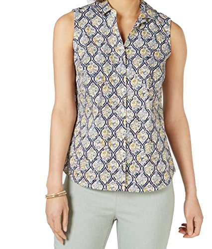 Petite Sleeveless Button-Up Shirt