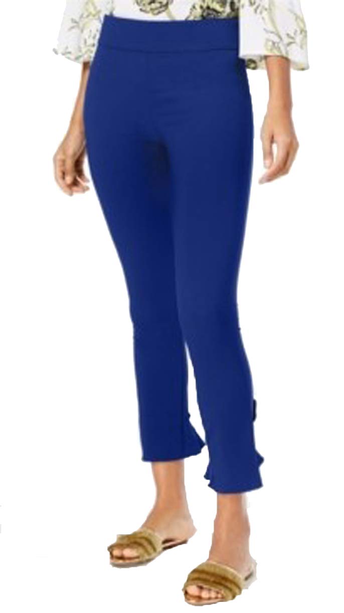 INC Ruffled-Hem Ankle Skinny Pants