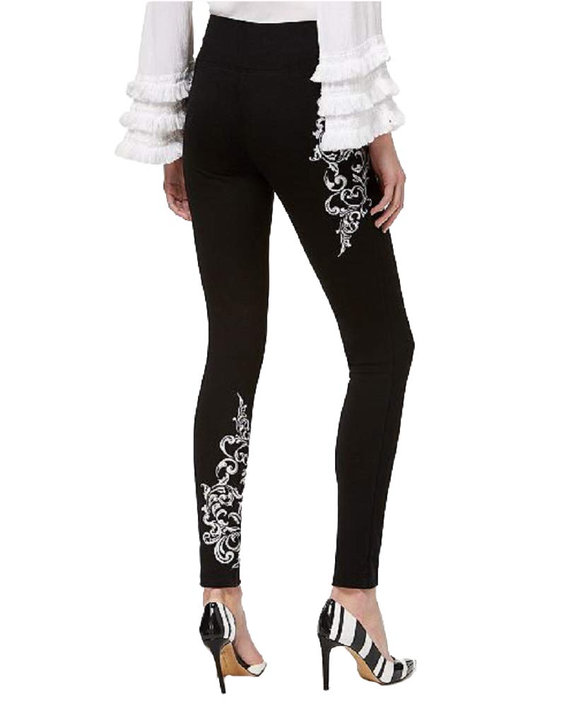 Embroidered Ponte Knit Leggings