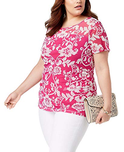 Plus Size Side Ruched Print Top
