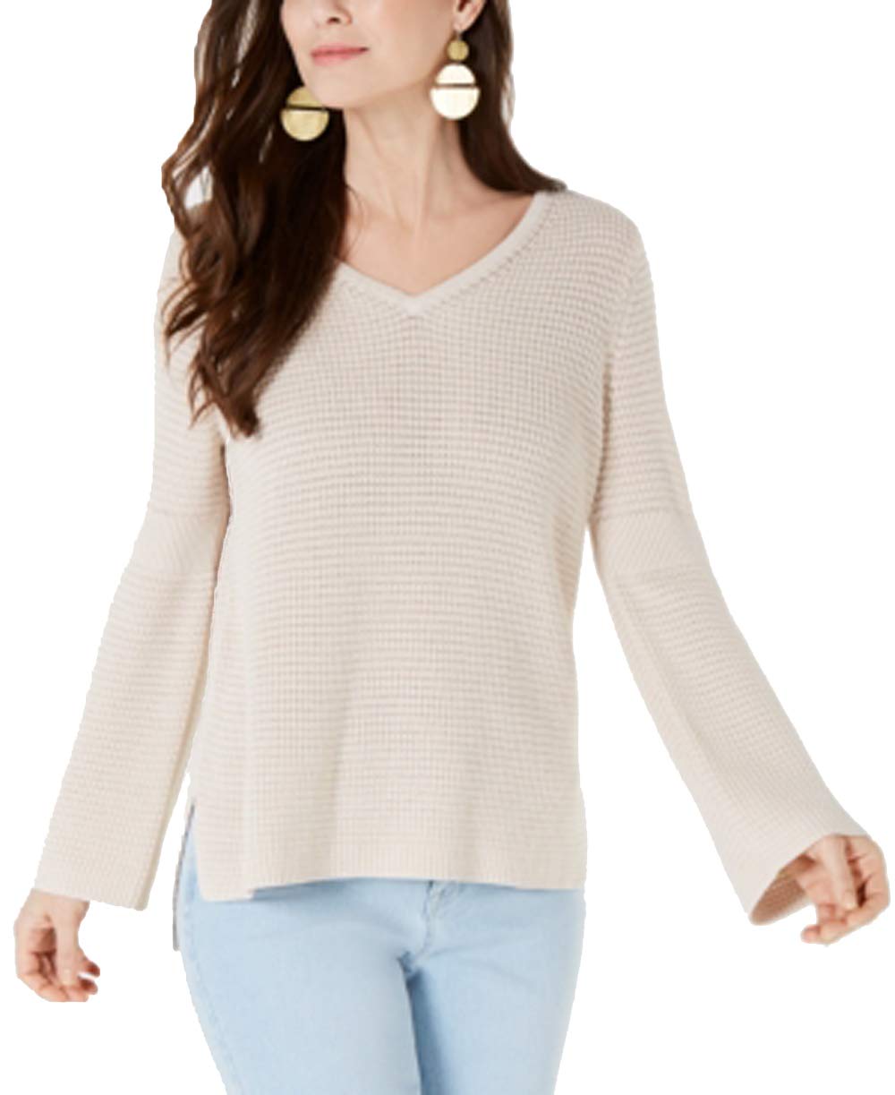 Cotton Waffle-Stitch Sweater