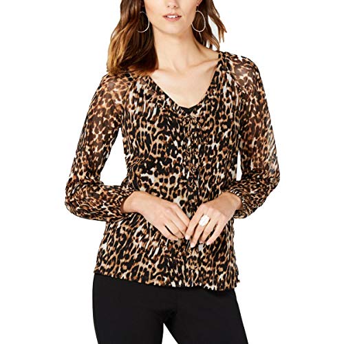 Animal Print Lace Up Top Night Animal S