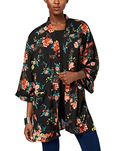 NY Collection Floral Print Kimono