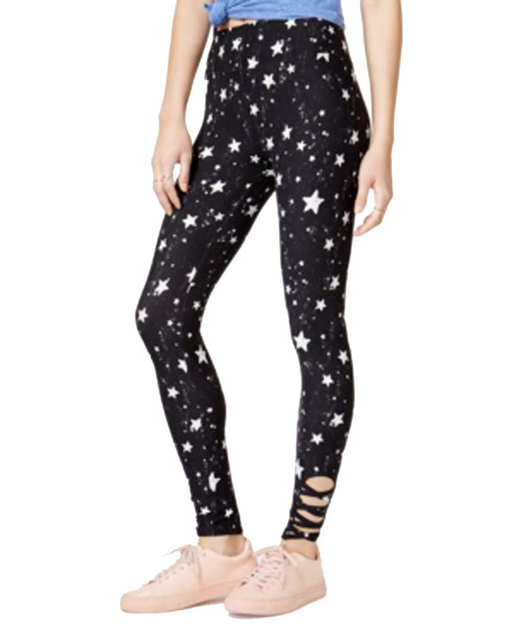 Hippie Rose Juniors Printed Strappy Leggings