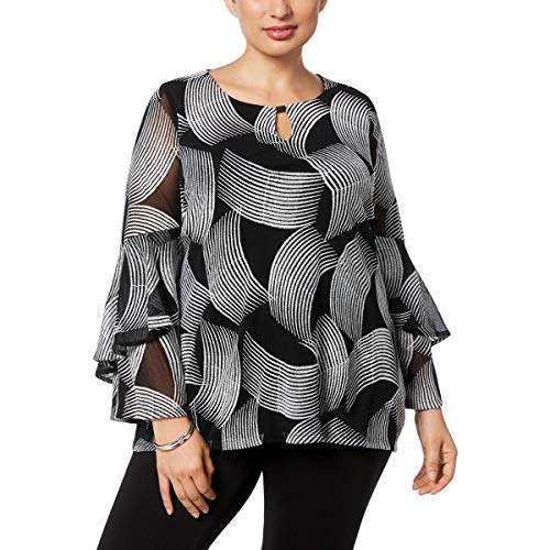 Alfani Plus Size Ruffled Sleeve Top