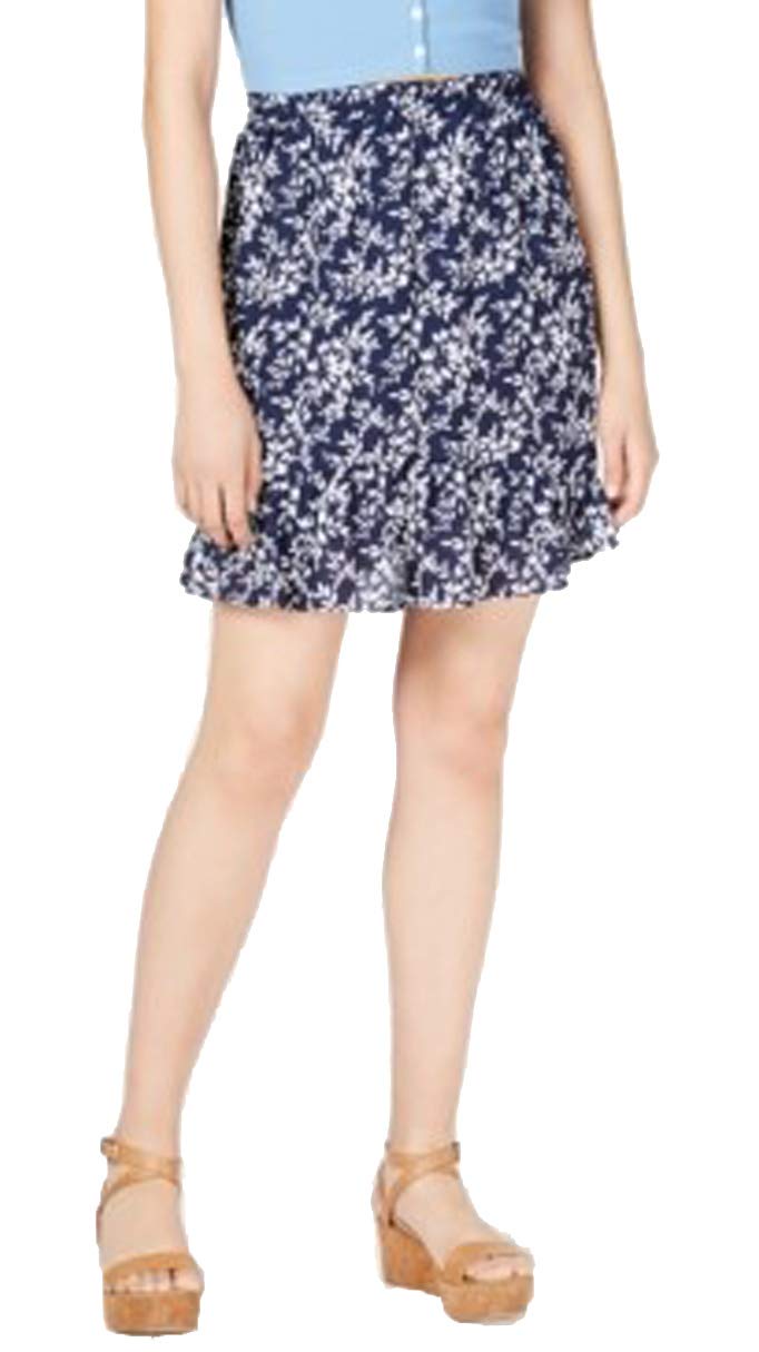 Ruffled Floral-Print Skirt