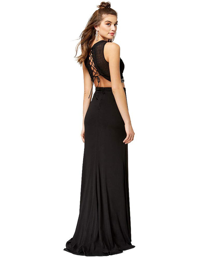 City Studios 2 Pc. Beaded Halter Gown