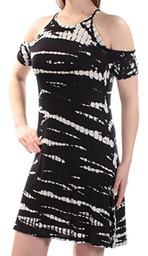 BAR III Printed Cold Shoulder Dress
