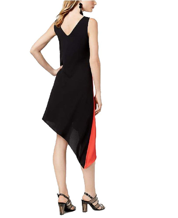Asymmetrical Colorblocked Dress