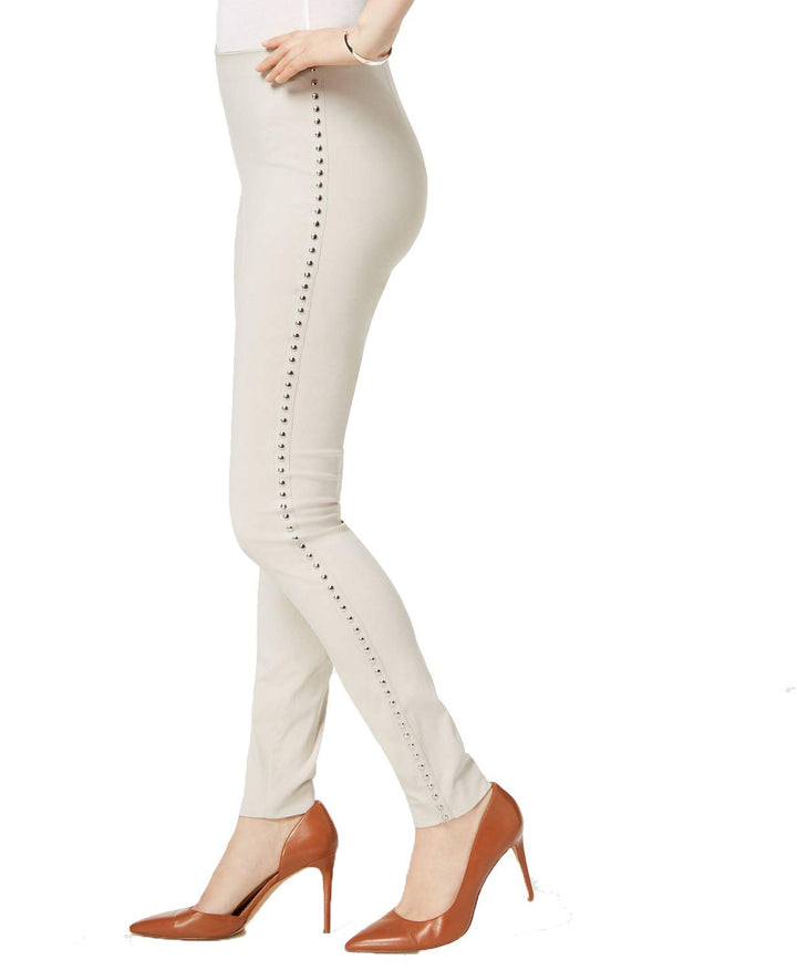 INC Curvy-Fit Studded Pull-On Skinny Pants
