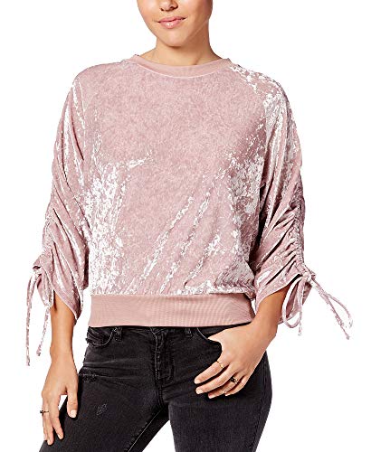 Juniors' Crushed Velvet Sweatshirt