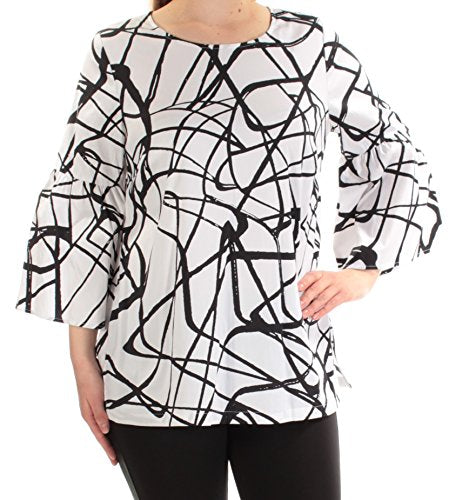 Alfani Printed Poet Sleeve Top