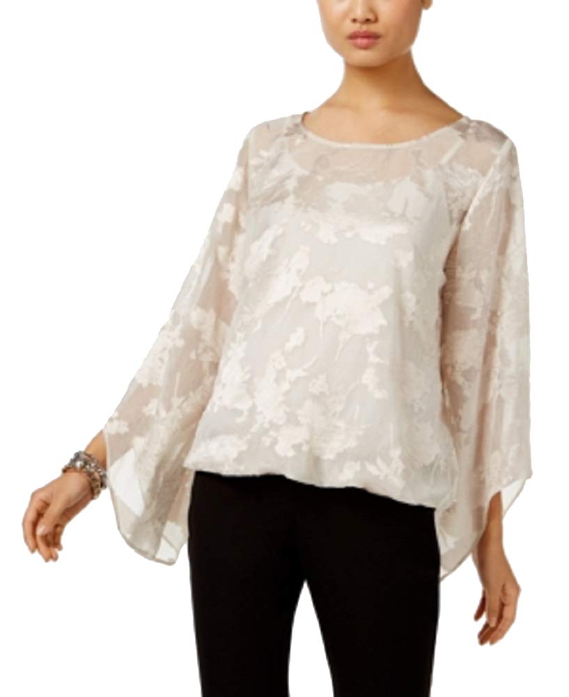 Alfani Petite Floral Jacquard Blouson Top