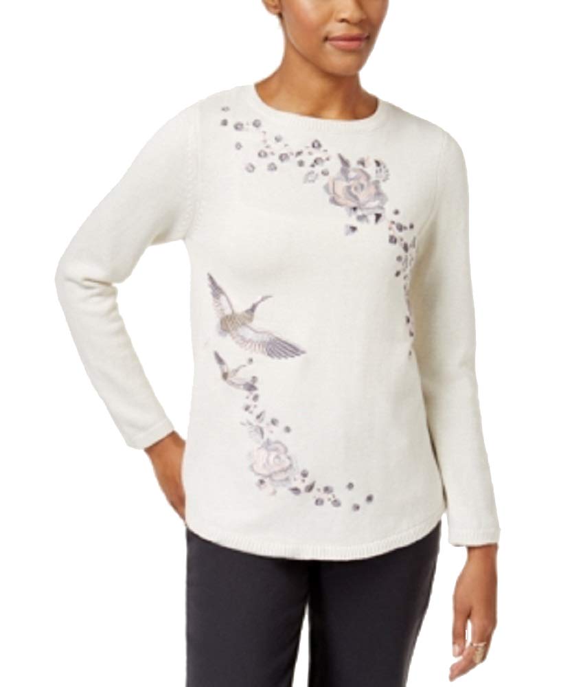 Style & Co Embroidered Cotton Sweater