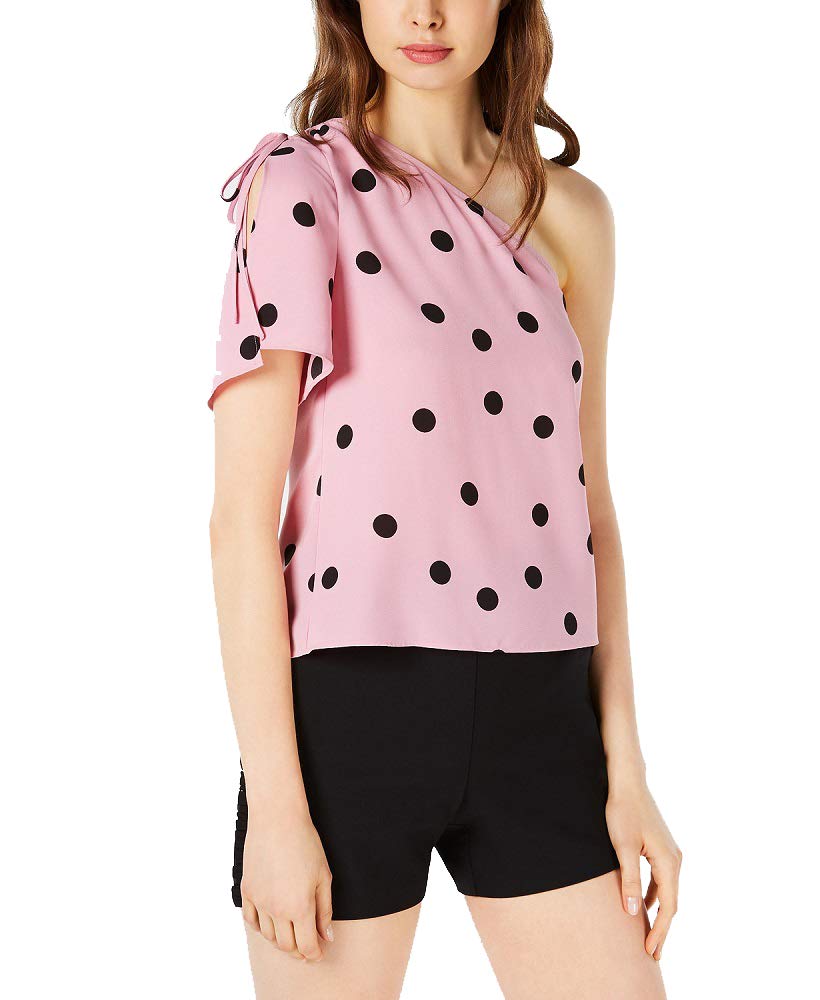Bar III Printed One Shoulder Top