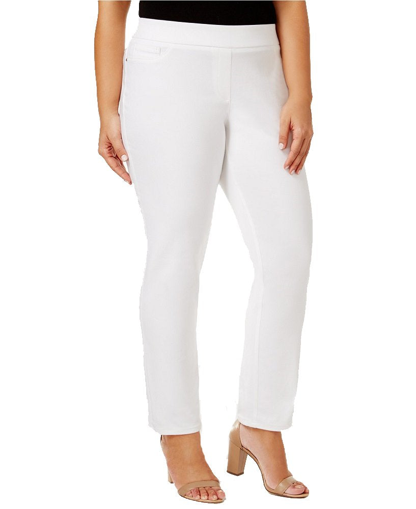 JM Collection Plus Size Tummy Control Straight Leg Pants