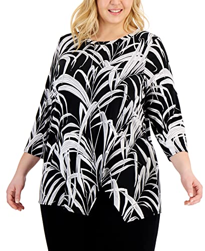 Alfani Plus Size Crossover Hem Tunic