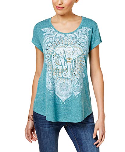 Style & Co Graphic Shirttail Hem T-Shirt