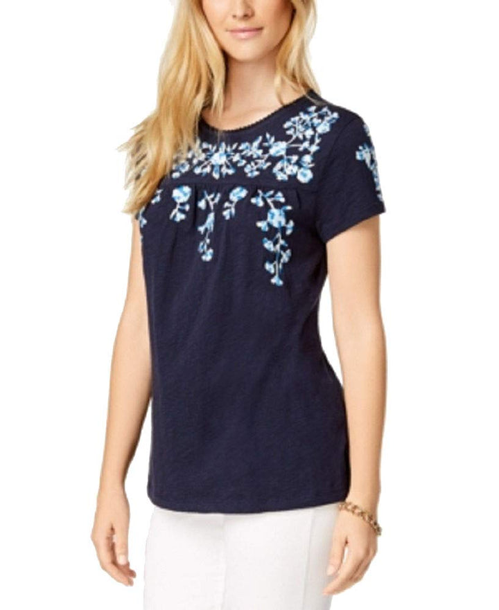Charter Club Cotton Floral Print T-Shirt