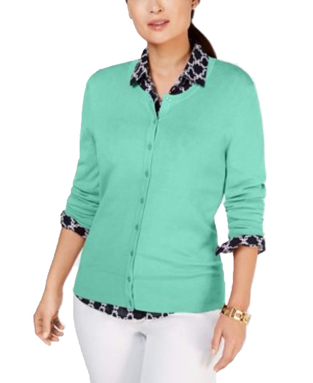 Charter Club Long Sleeve Button Front Cardigan