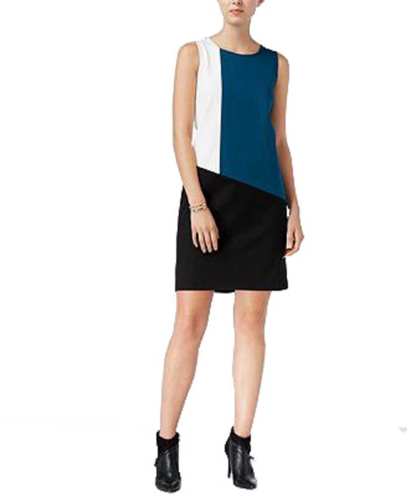 Bar III Colorblocked Ponte Dress