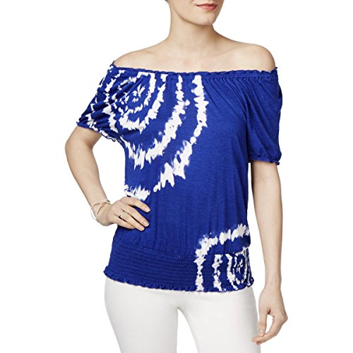 INC International Concepts Tie Dyed Peasant Top