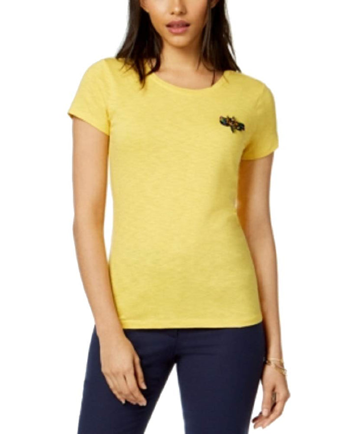 Maison Jules Embellished Dragonfly T-Shirt