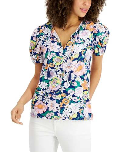 Style & Co Plus Size Tie Neck Top