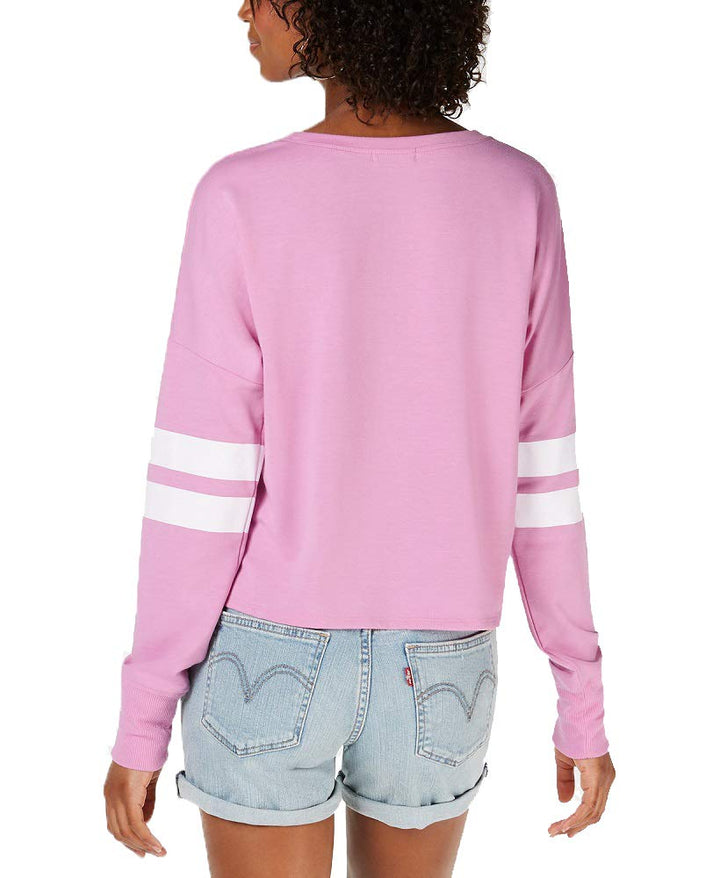 Material Girl Juniors Striped Graphic Sweatshirt