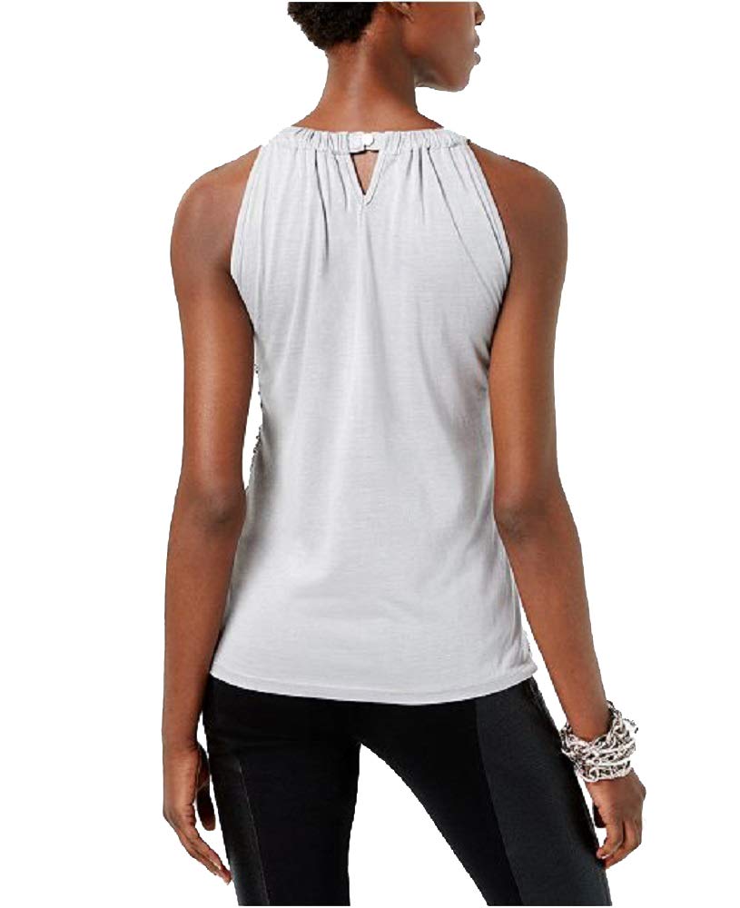 Petite Sequinned Cutout Halter Top