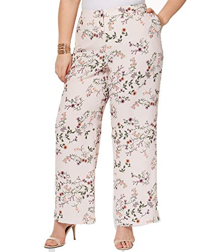 Alfani Plus Size Printed Wide Leg Pants