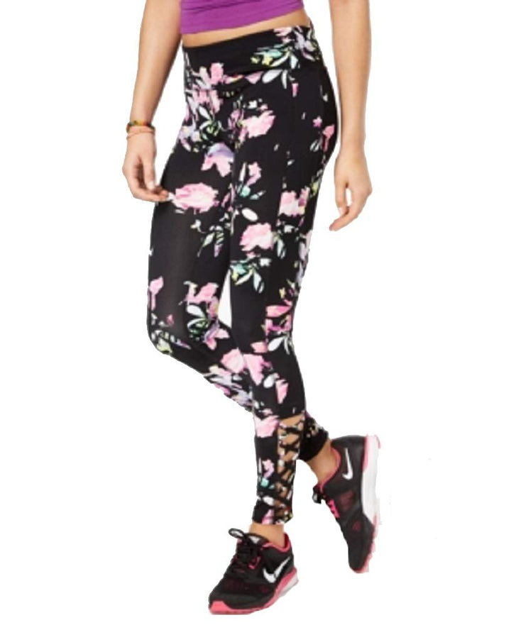 Active Juniors' Spring Bloom Caged Leggings