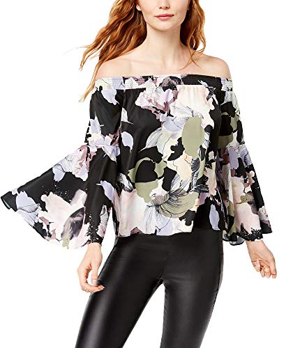 Bar III Smocked Sleeve Off The Shoulder Blouse