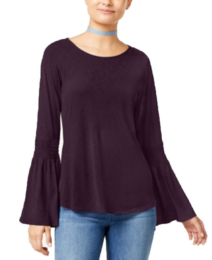 Ultra Flirt Juniors Bell Sleeve Peasant Top