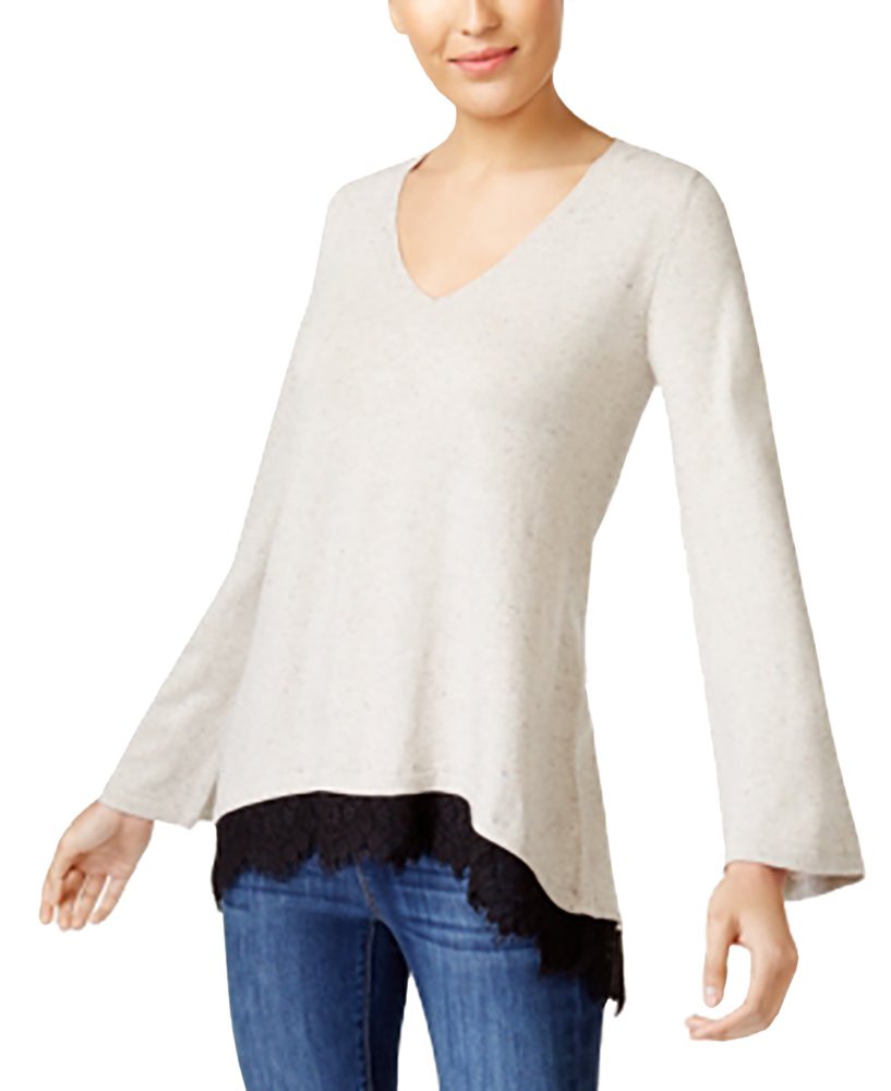Style & Co Lace Trim Sweater