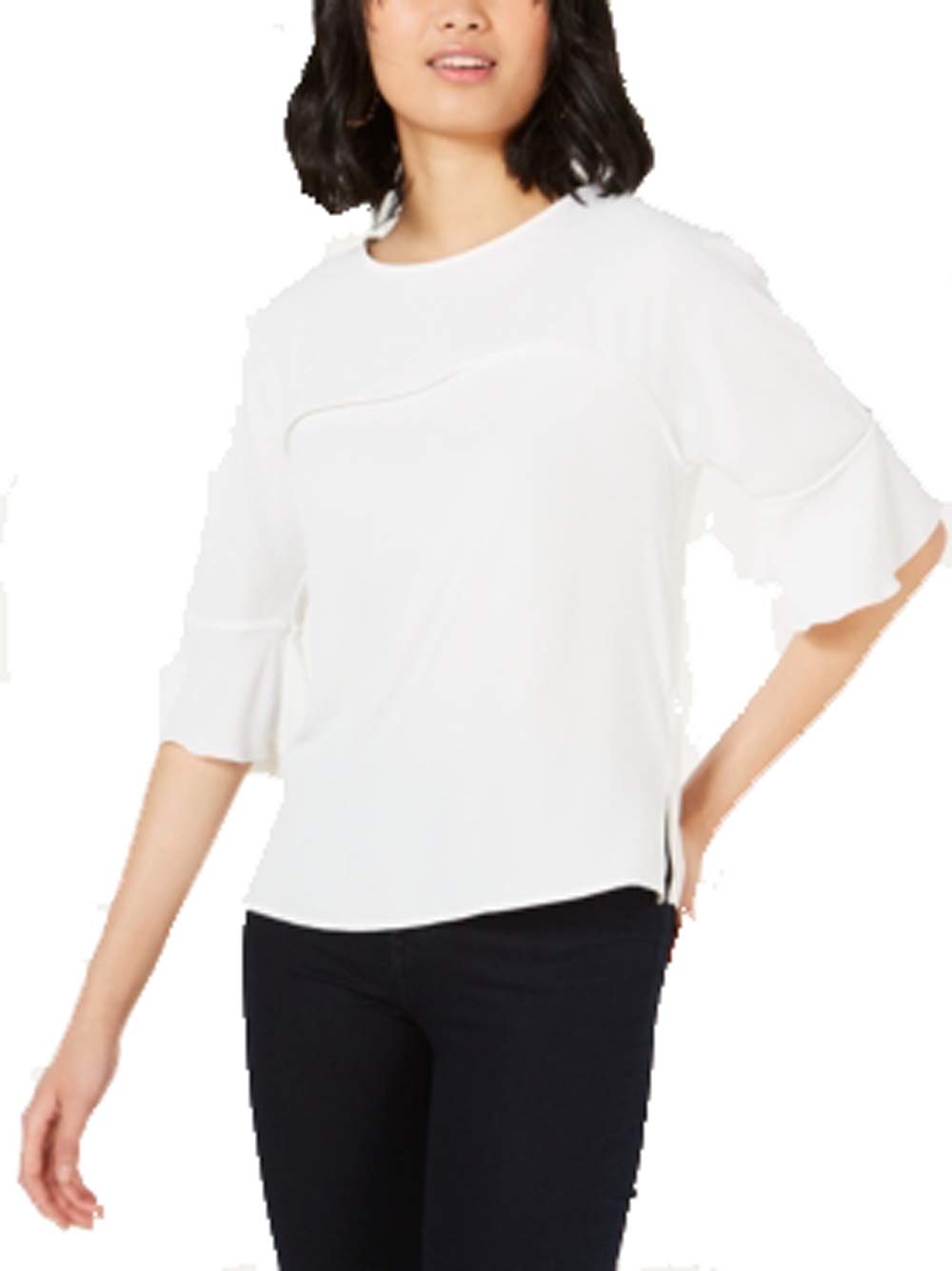 Ruffle-Sleeve Blouse